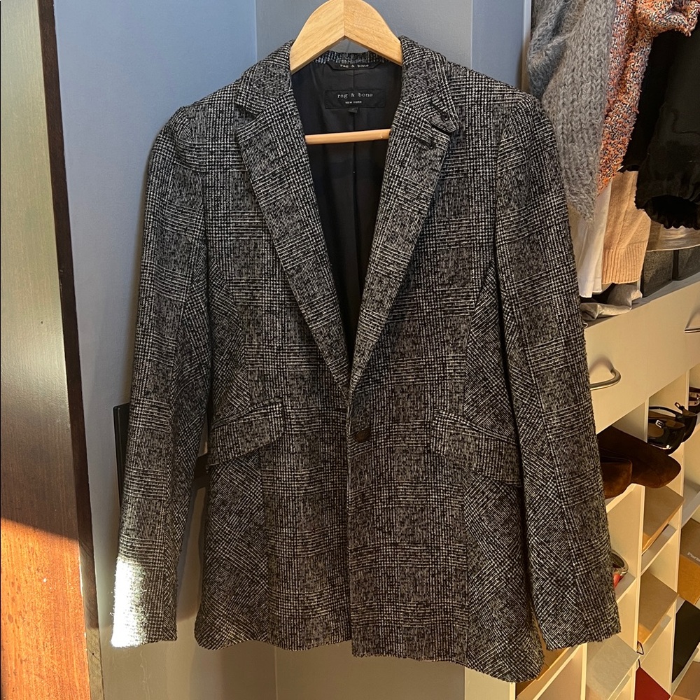 Gray Plaid Blazer rag and bone